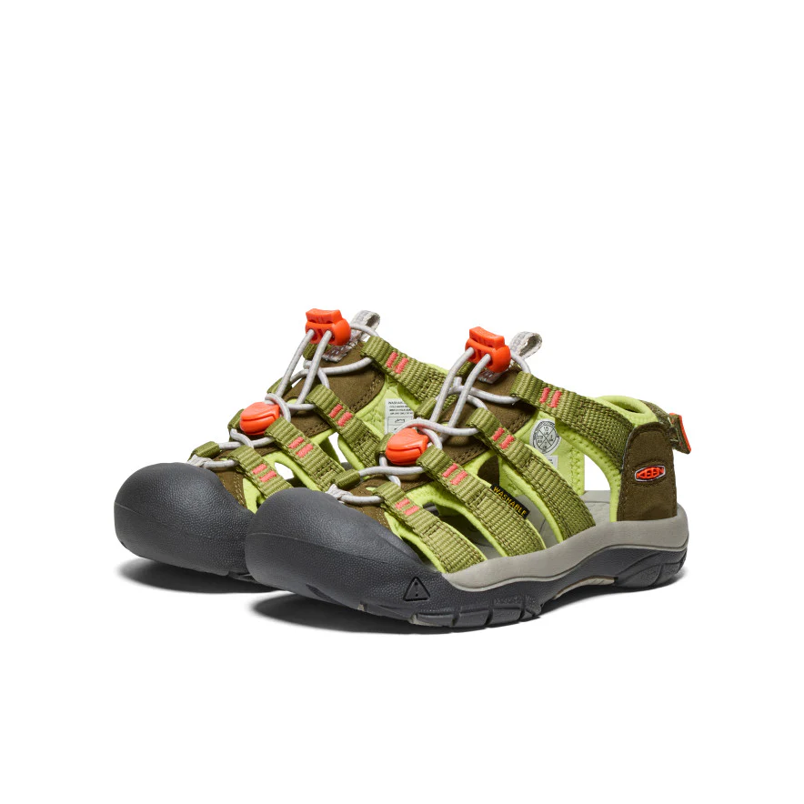 Little Kids' Newport Boundless Sandal  |  Dark Olive/Scarlet Ibis
