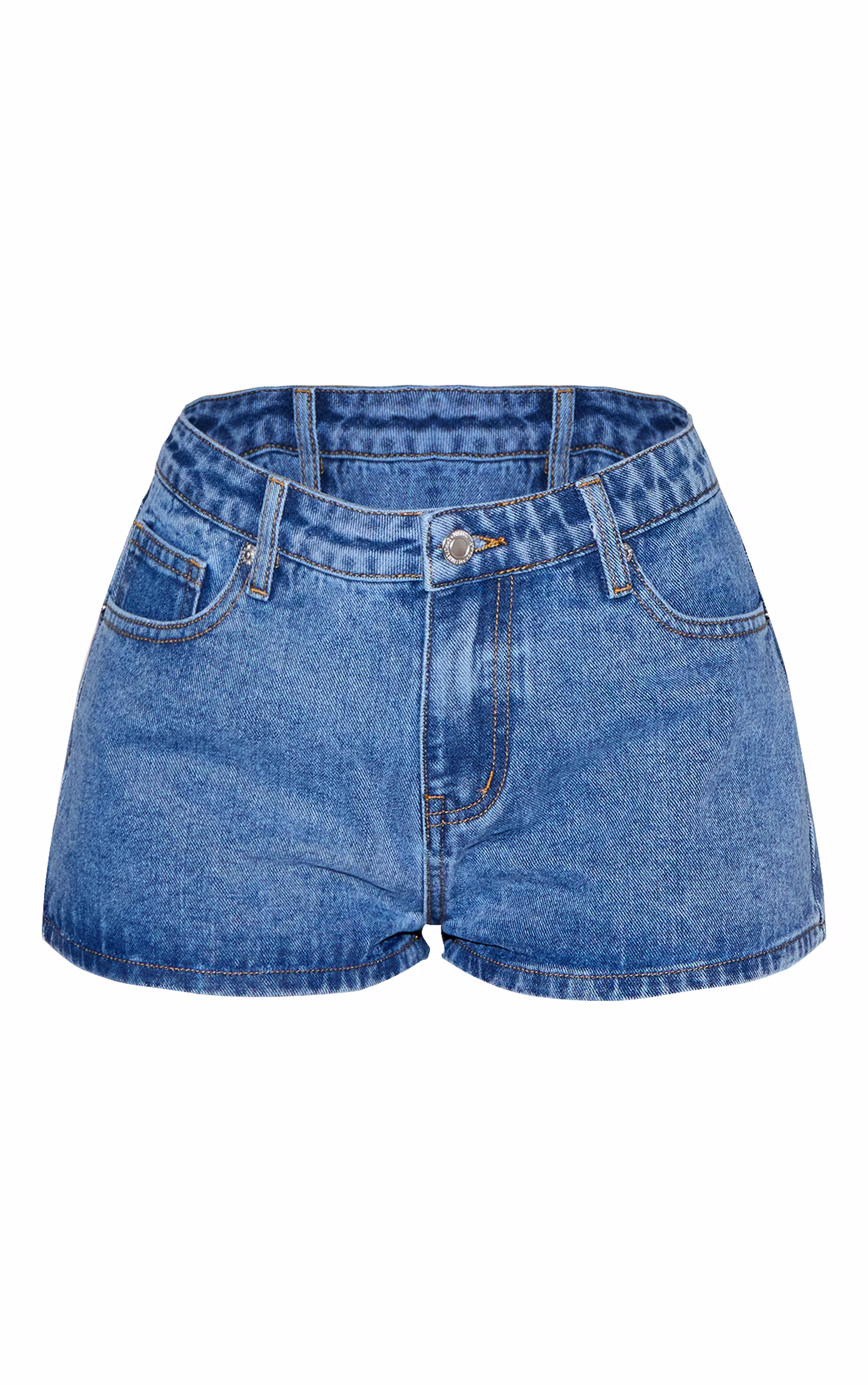 Mid Blue Wash Mid Rise Denim Hotpants