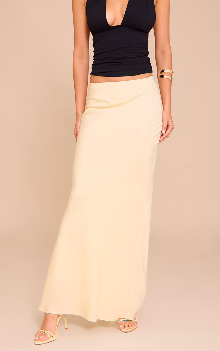 Lemon Tencel Maxi Skirt