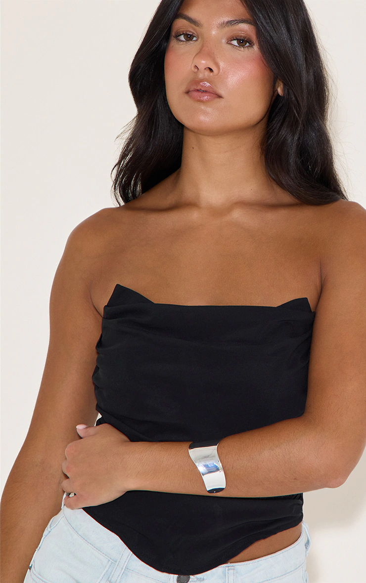 Silver Angled Asymmetric Cuff