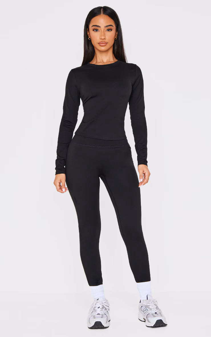 Petite Black Sculpt High Waist Gym Leggings