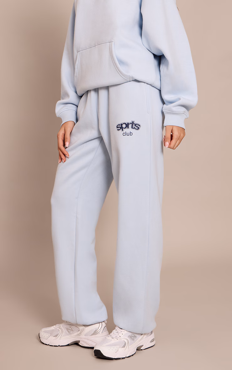 Light Blue PLT Sports Club Cuffed Sweatpants