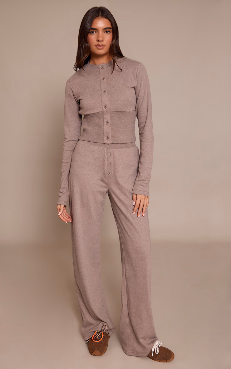 Mushroom Super Soft Wide Leg Pants