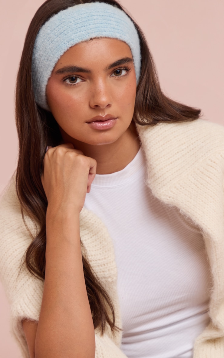 Powder Blue Brushed Knit Headband