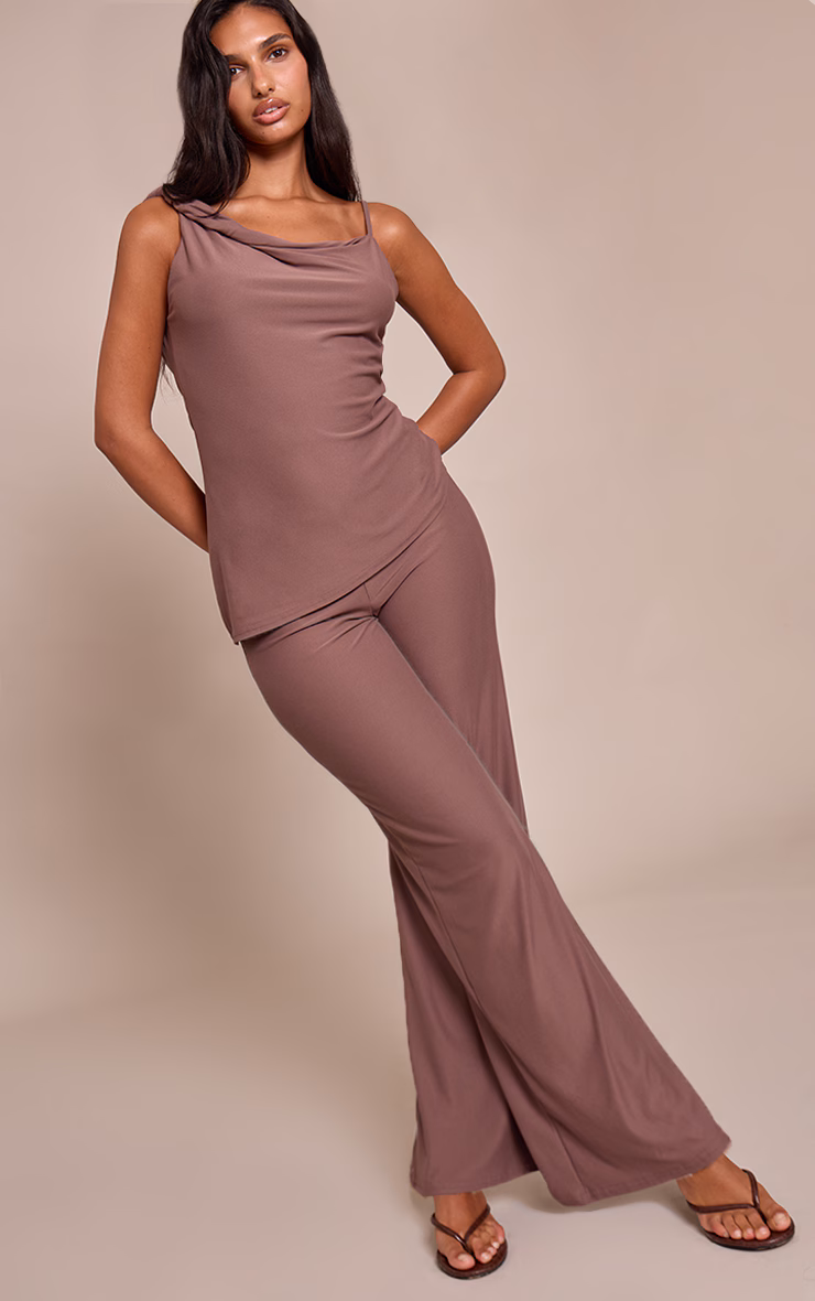 Mocha Soft Touch Straight Leg Pants