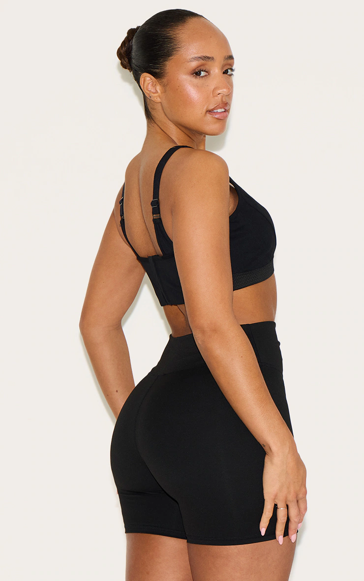 Shape Black Active Airtex Coverage Padded Sports Bra