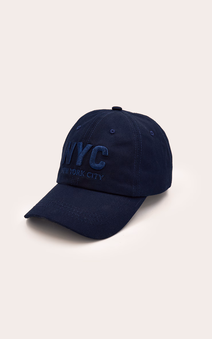 Vintage Navy Embroided Baseball Cap