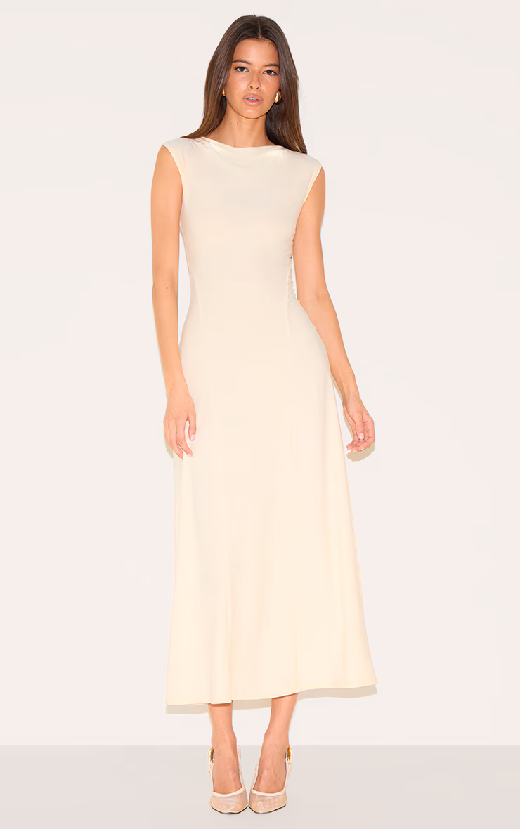 Lemon Panelled Floaty Maxi Dress