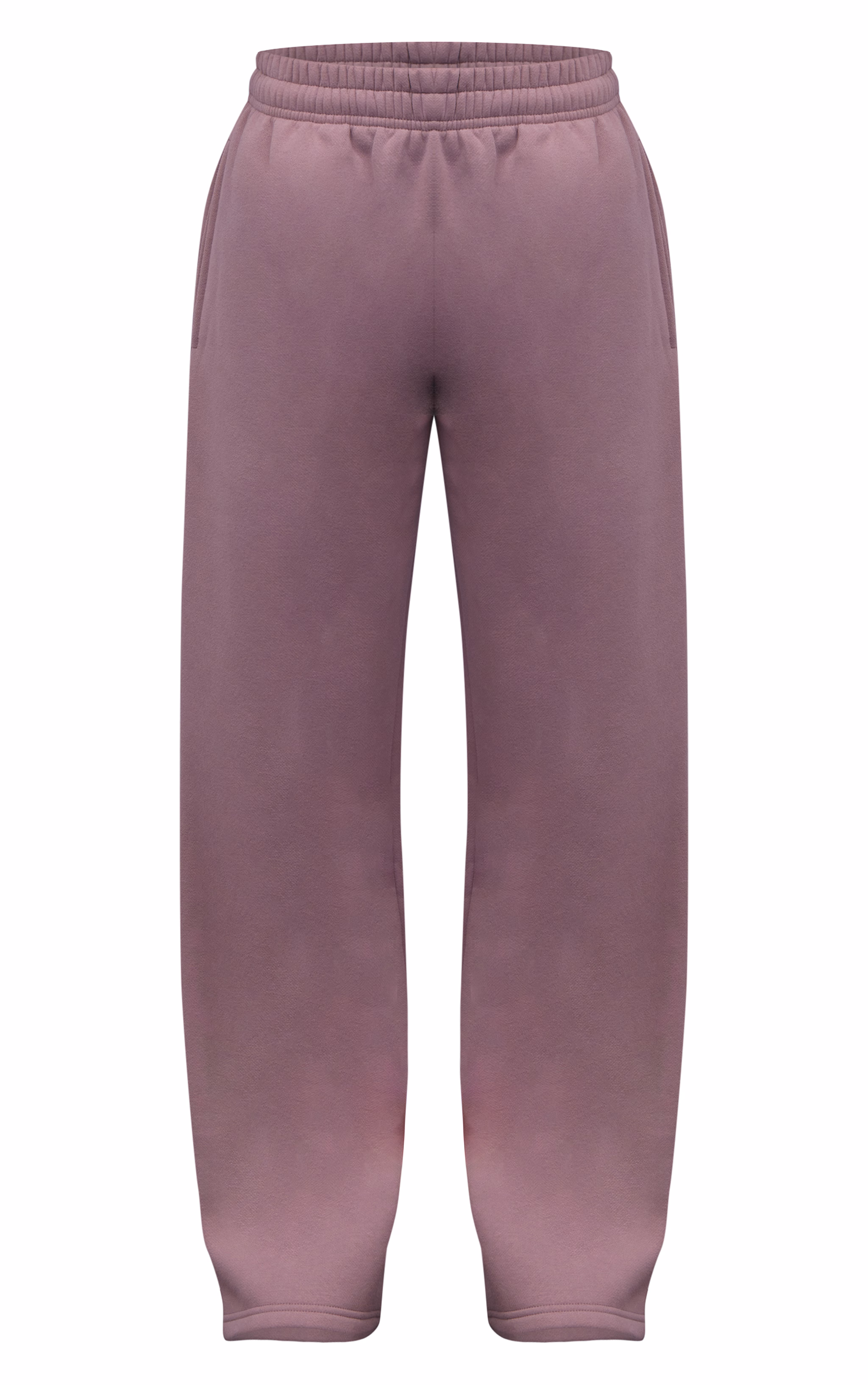 Mauve Cotton Fleece Straight Leg Sweatpants