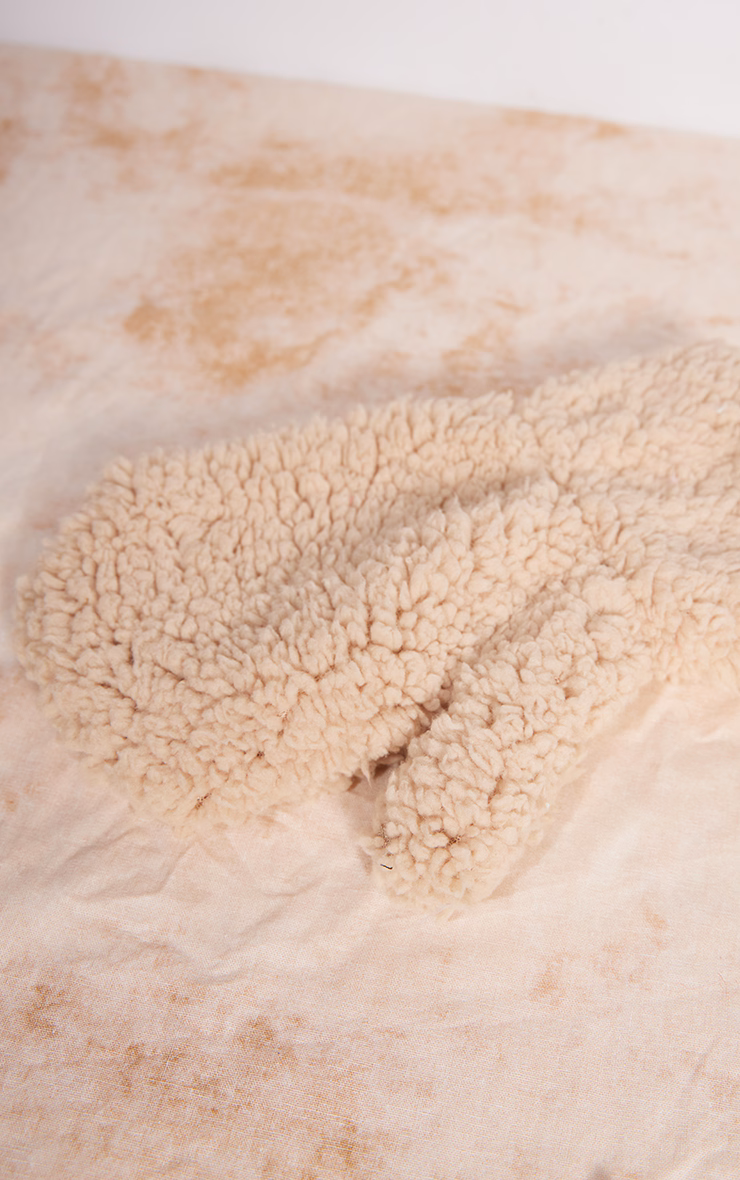 Cream Teddy Fleece Gloves