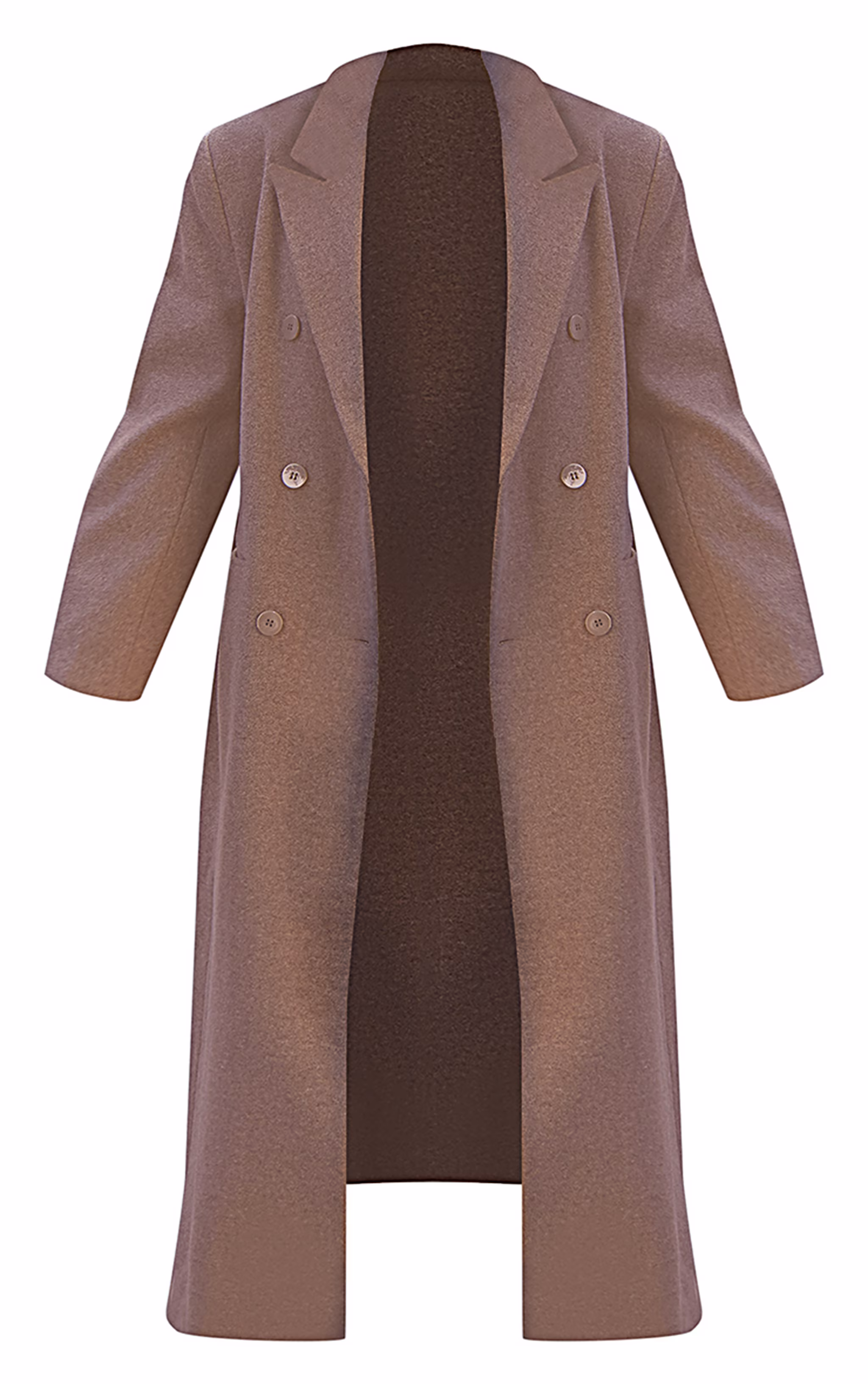 Mushroom Double Breasted Oversized Structured Coat