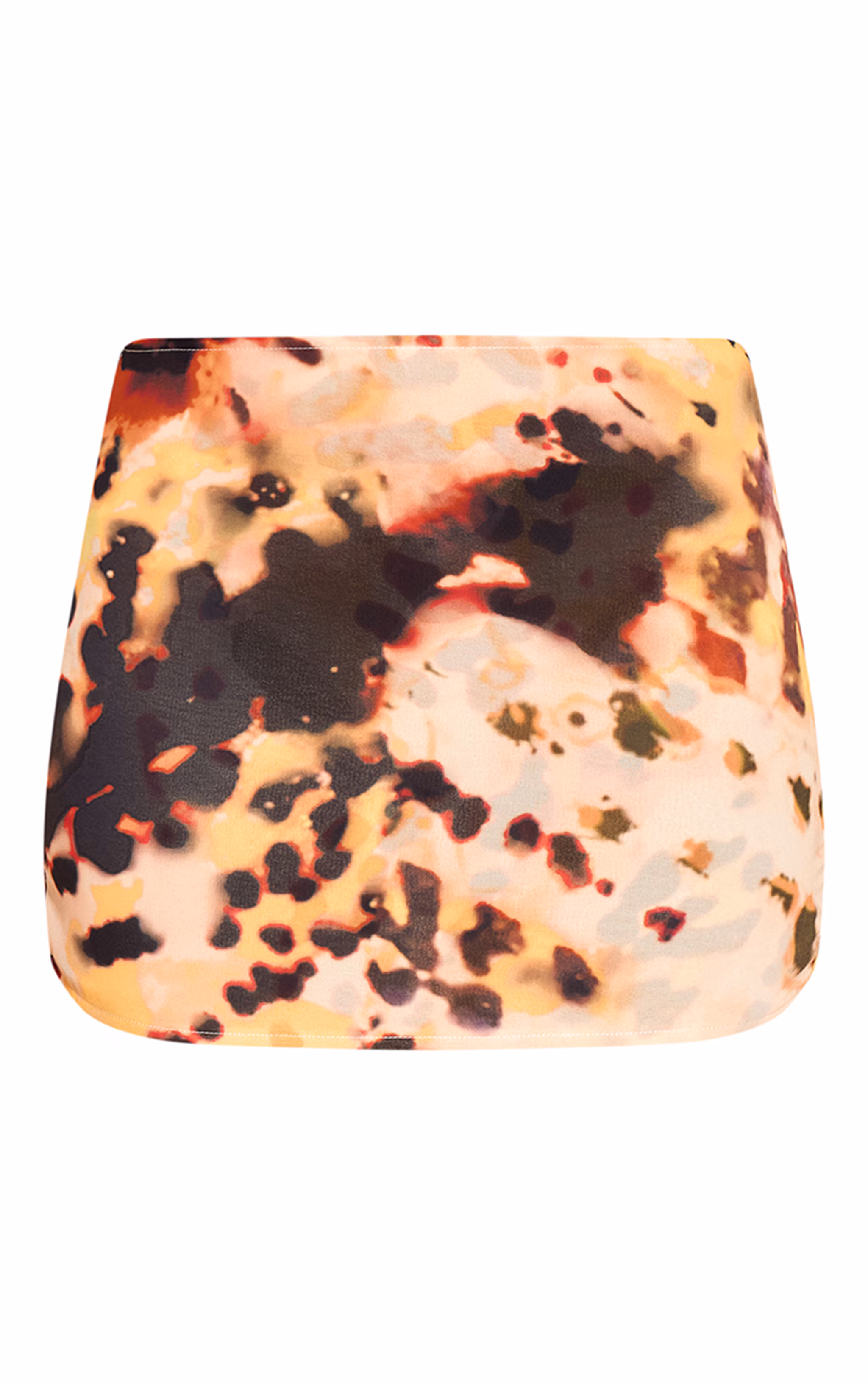 Multi Abstract Chiffon Mini Skirt
