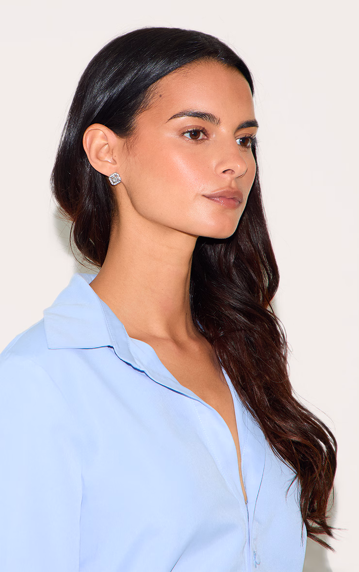 Silver Diamante Knotted Stud Earrings Multi Pack