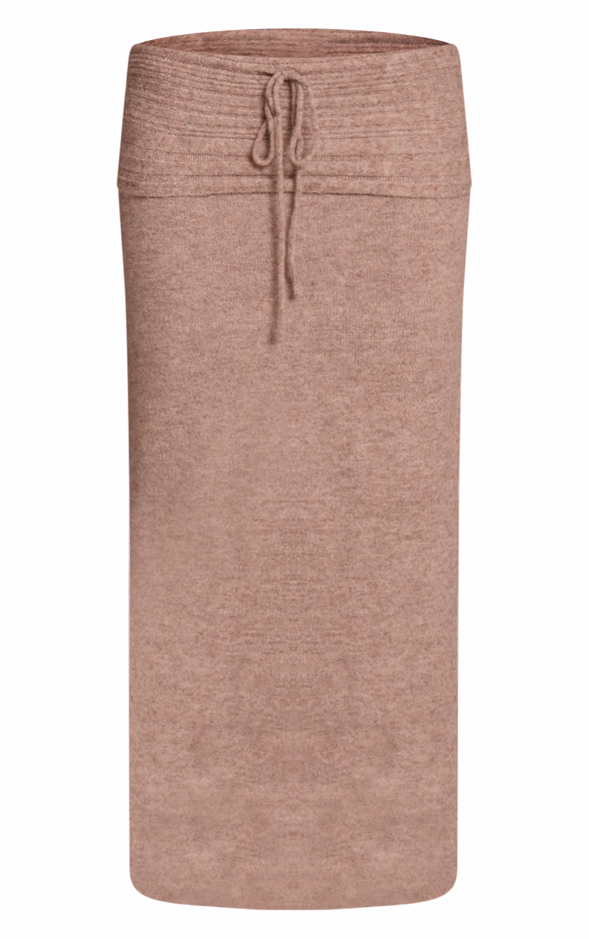 Mocha Rib Soft Knit Fold over Maxi skirt