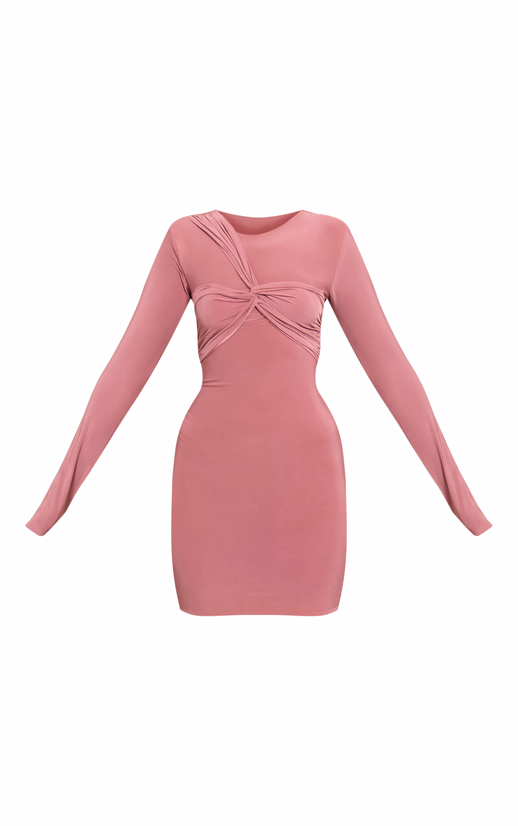 Mauve Twist Bust Mini Dress