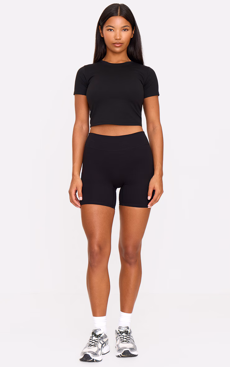 Black Ultimate Sculpt High Waist Gym Shorts