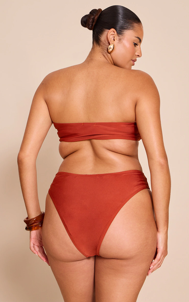 Plus Chocolate Bandeau Mix & Match Bikini Top