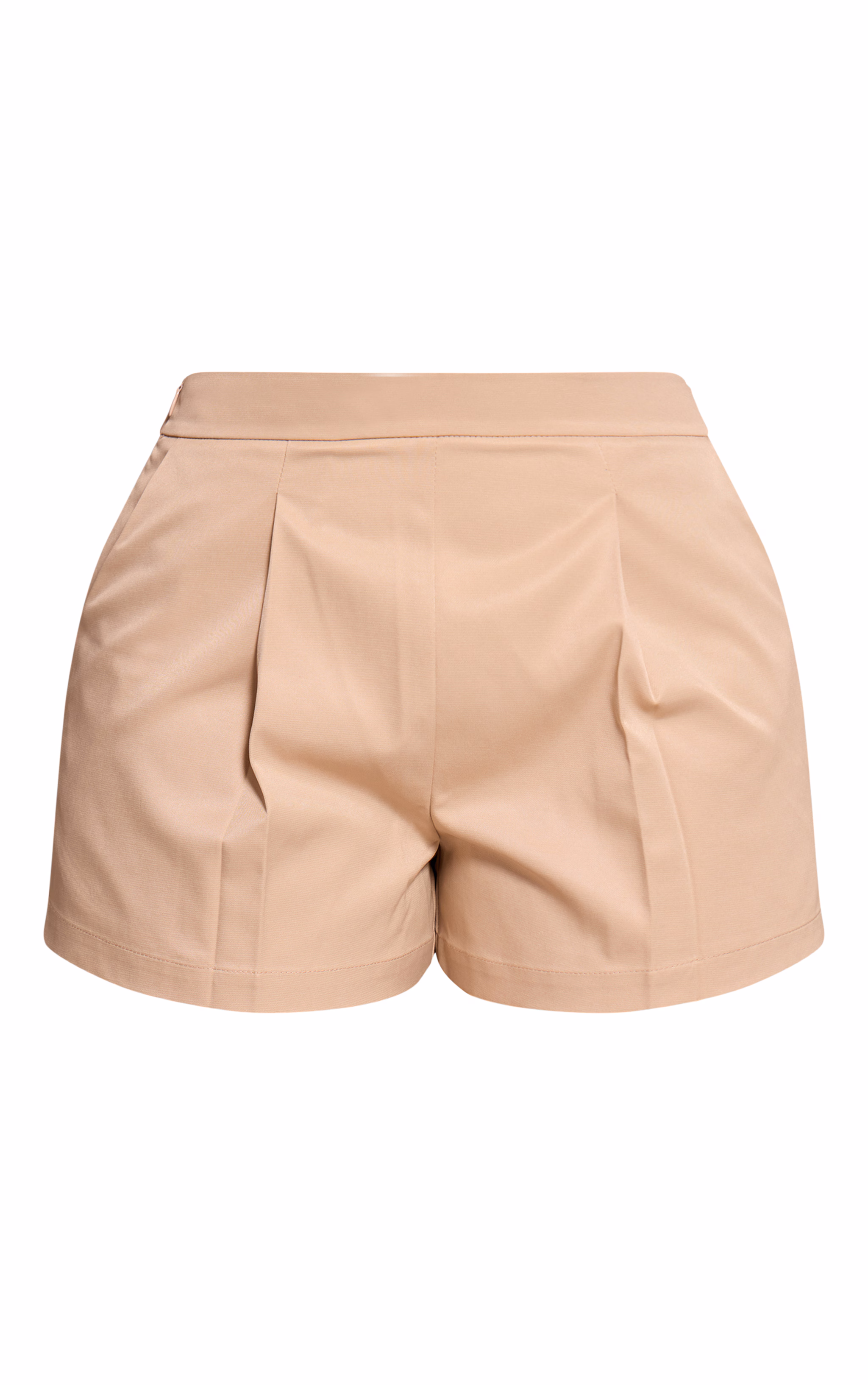 Petite Beige Tailored Pleated Shorts