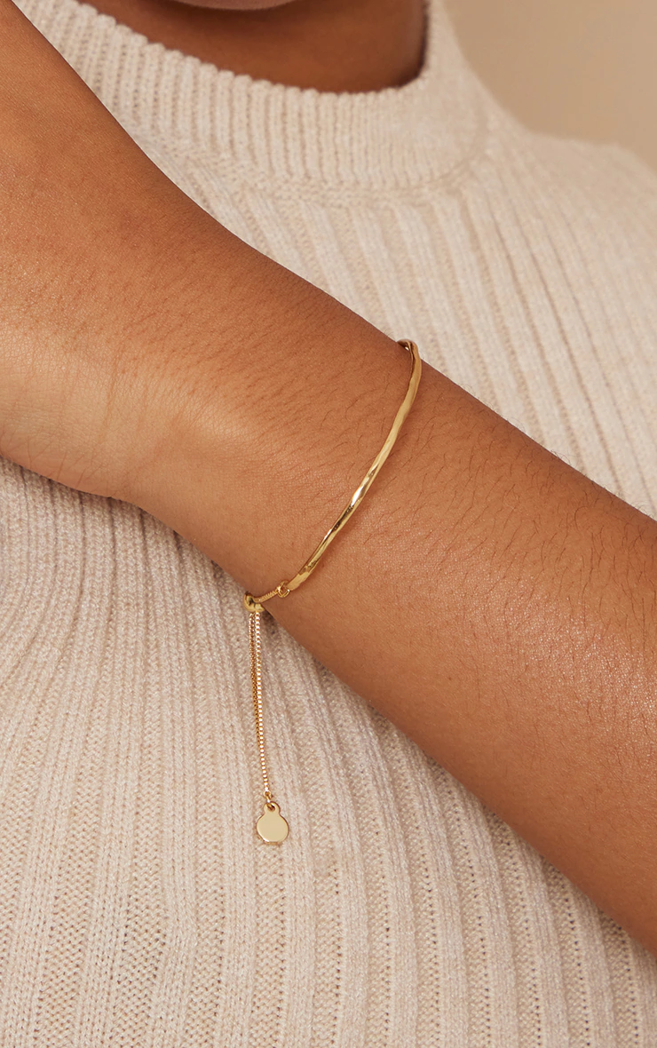 Real Gold Plated Simple Pully Bracelet