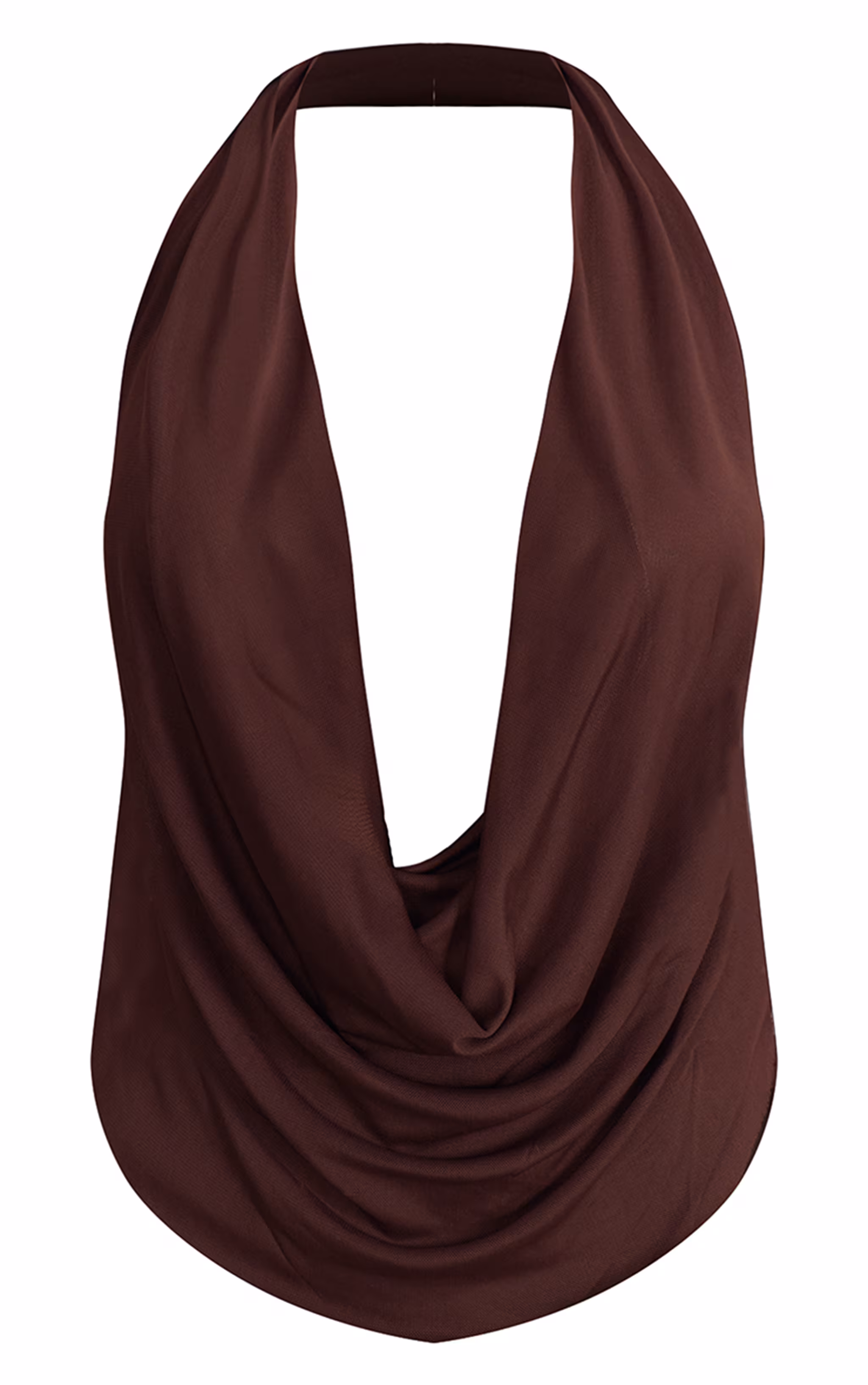 Dark Chocolate Mesh Halter Neck Top