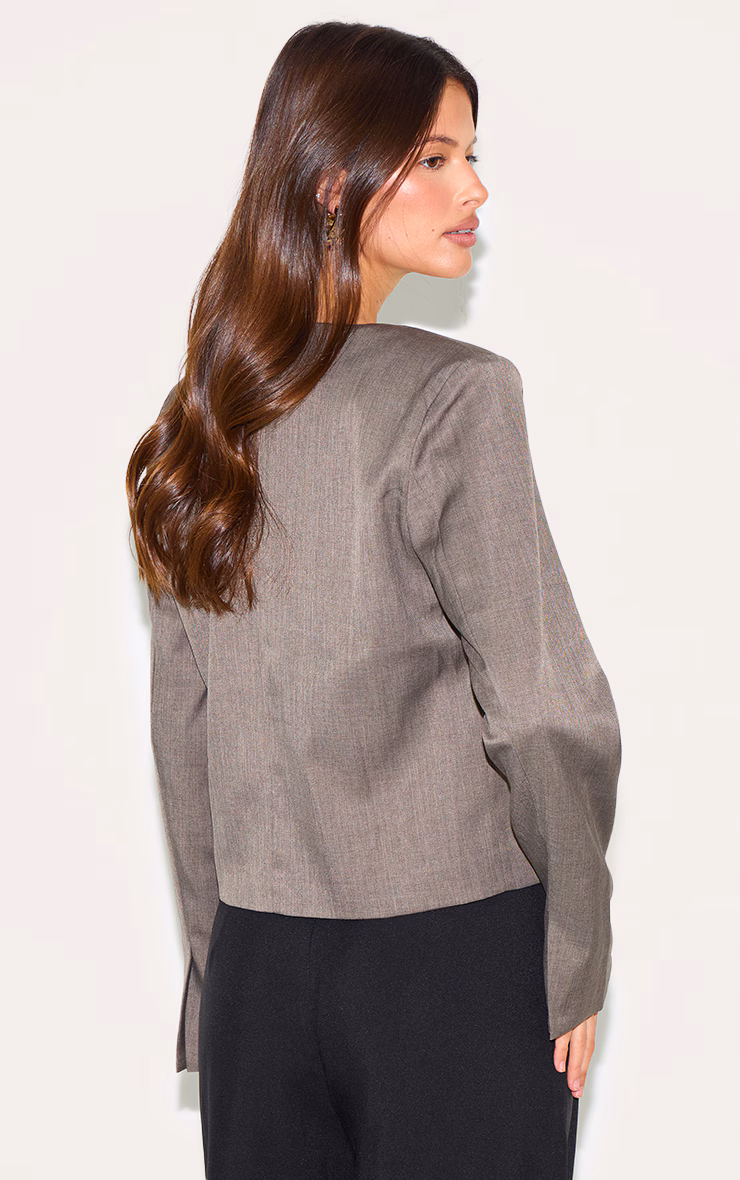 Mushroom Tie Up Boxy Blazer