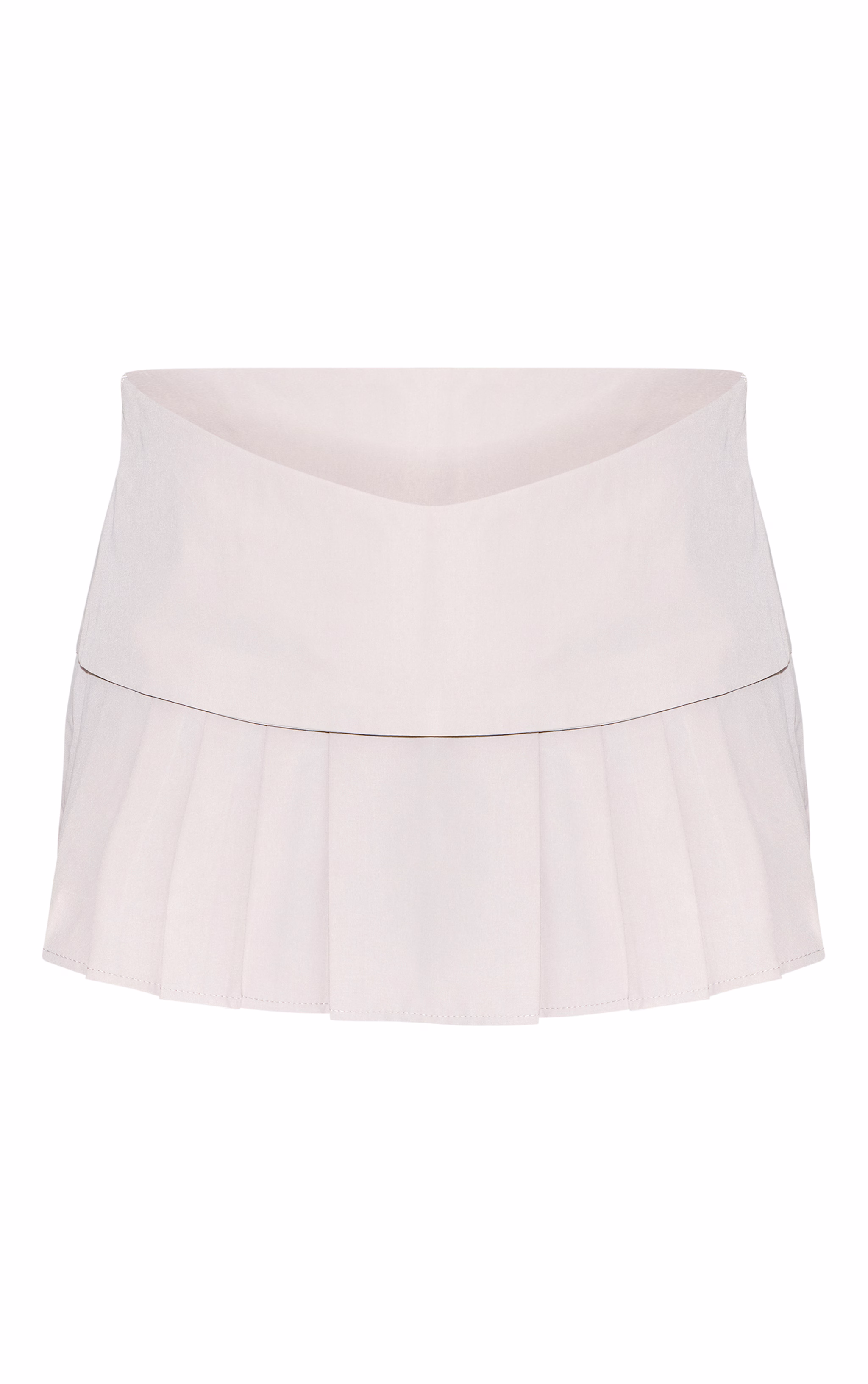 Mushroom Tailored Pleated Skort
