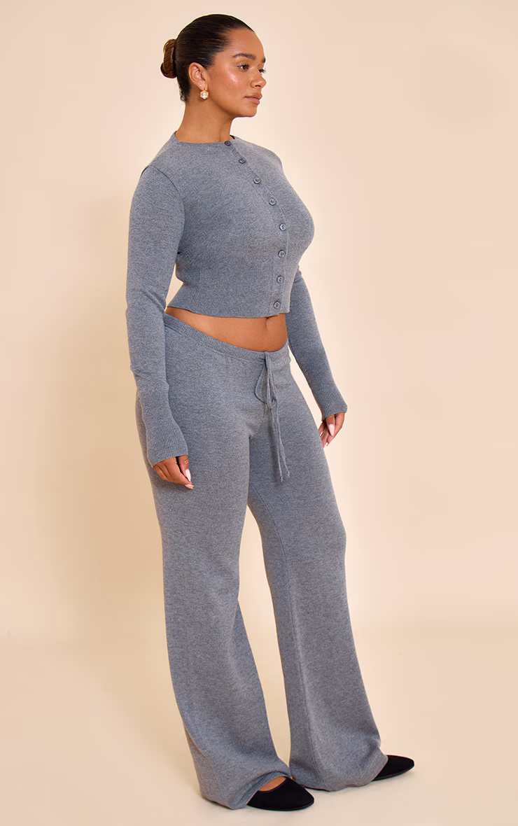 Shape Charcoal Knitted Tie Waist Pants