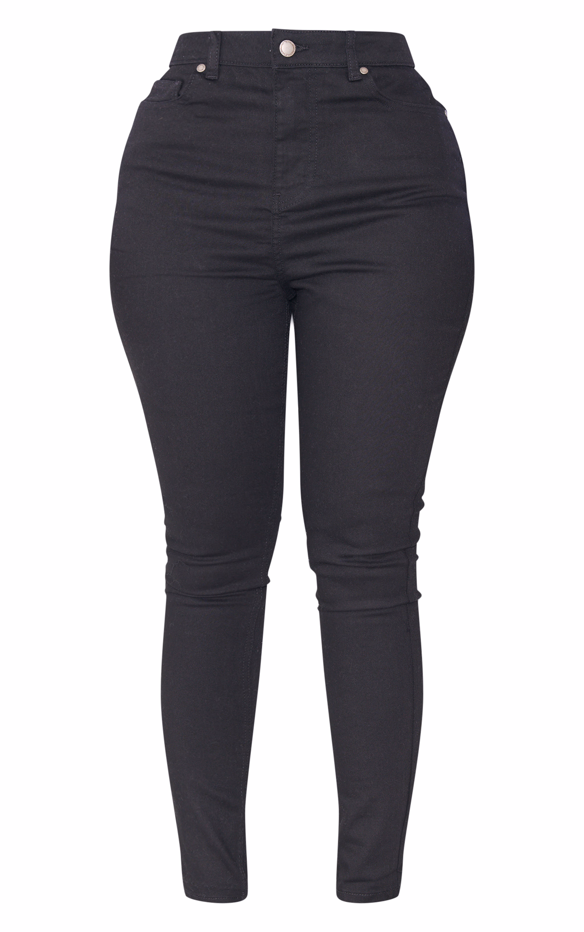 PRETTYLITTLETHING Shape Black High Waisted Super Stretch Denim Jeans