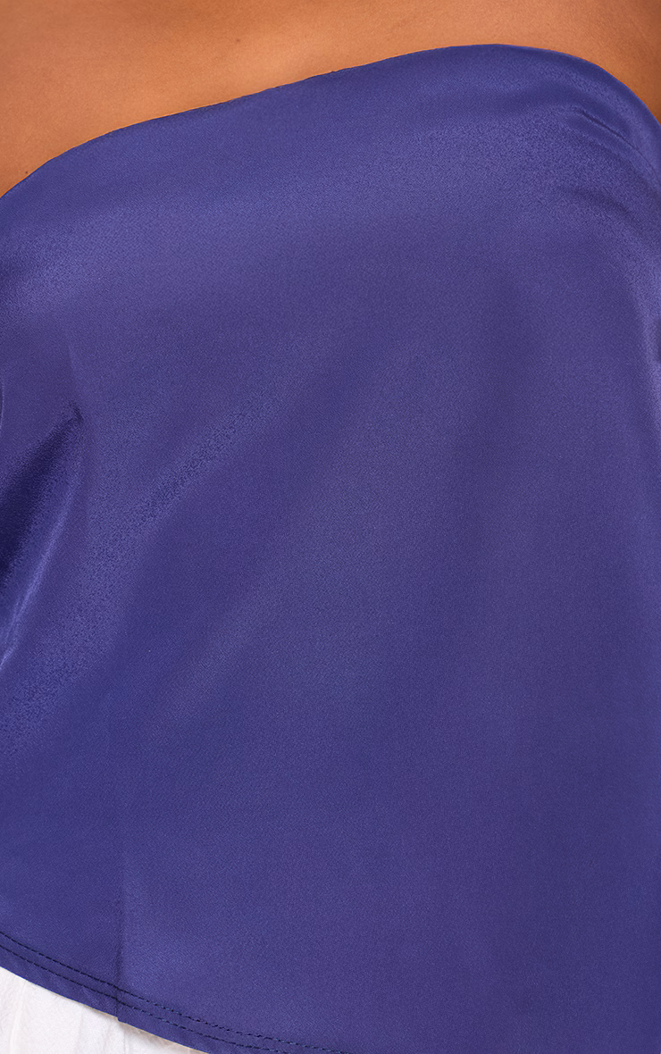 Navy Bandeau Chiffon Top