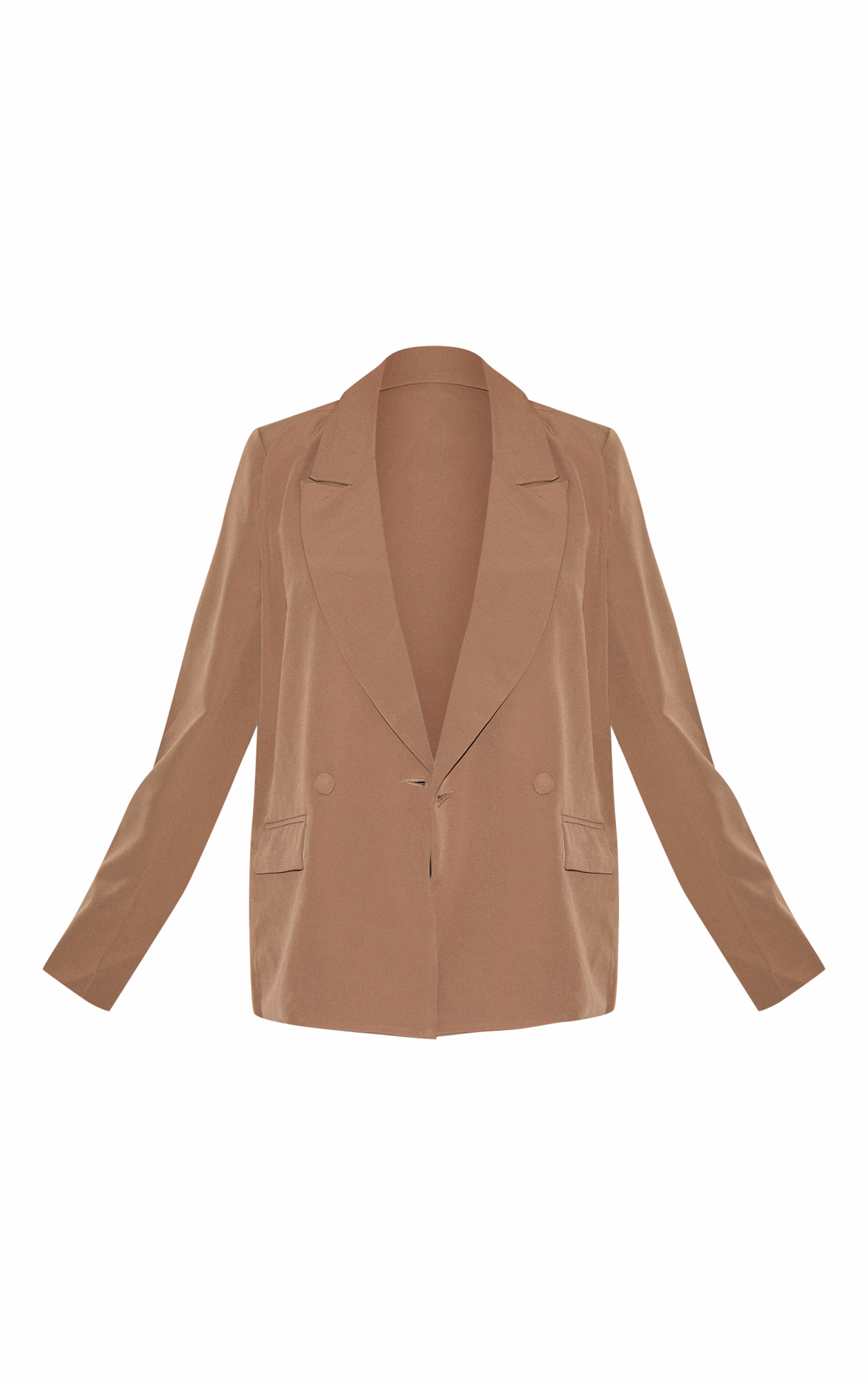 Mushroom Double Breasted Oversized Boxy Fit Blazer
