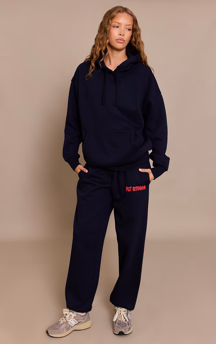 Dark Navy PLT Studio Print Cuffed Sweatpants