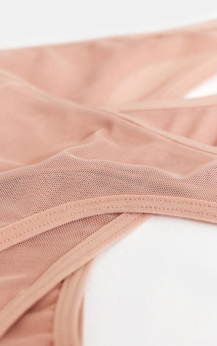 Nude Mesh Pack of 5 Basic Thongs