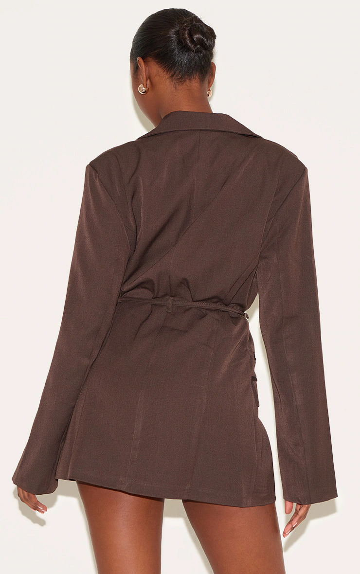 Mocha Belt Detail Blazer