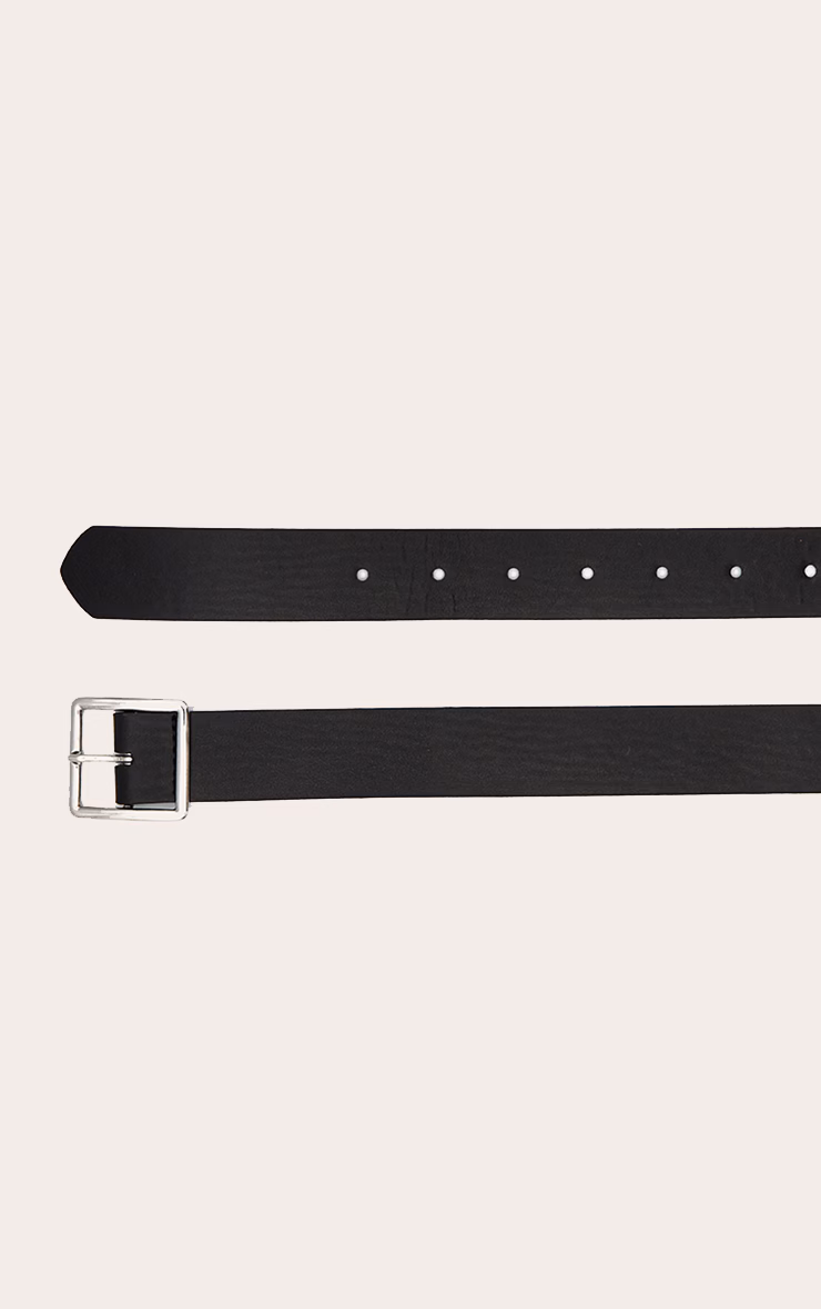 Black Basic Square Buckle Belt