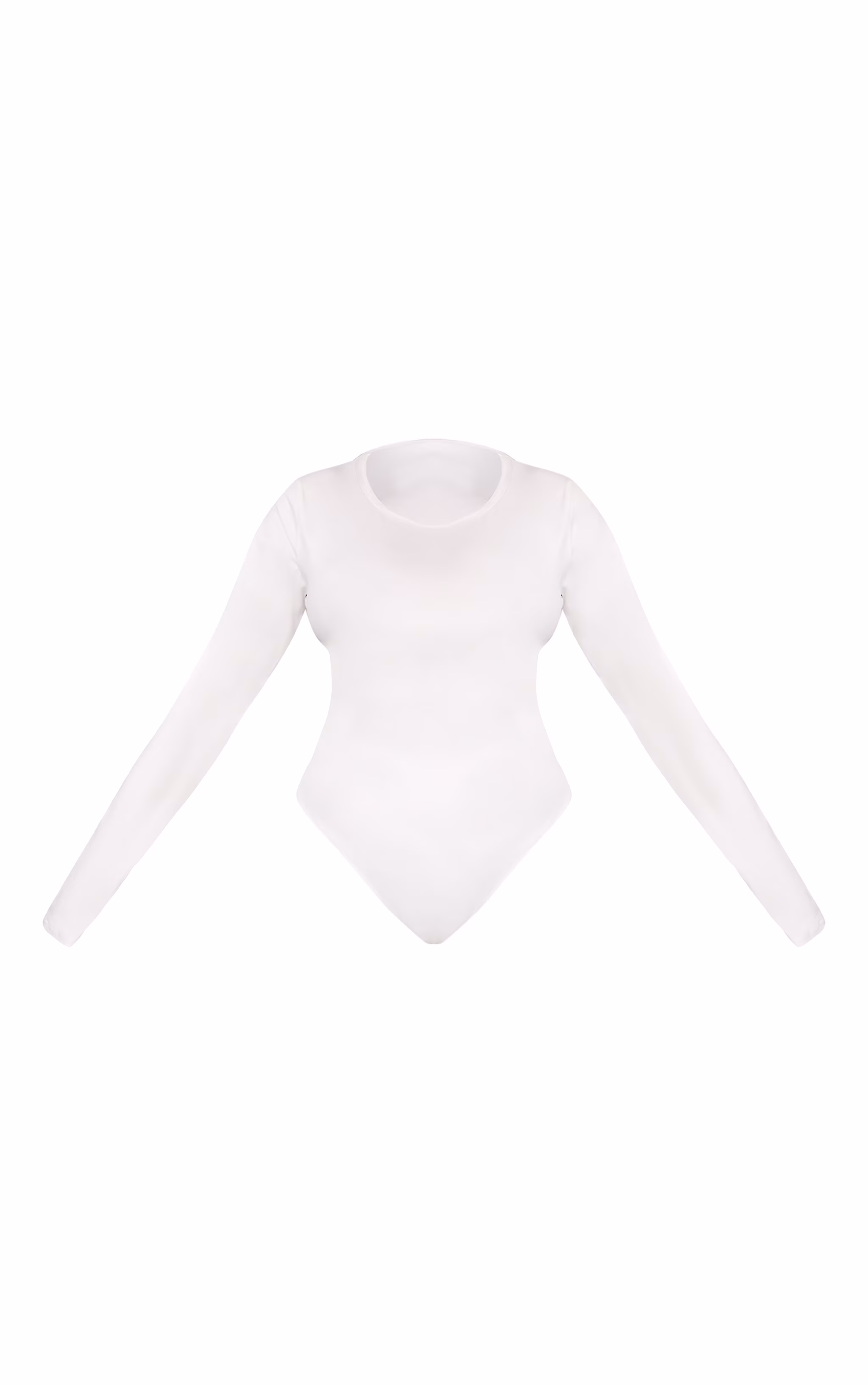 Plus White Sculpt Long Sleeve Bodysuit