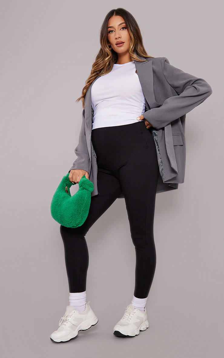 Maternity Basic Black Jersey Leggings