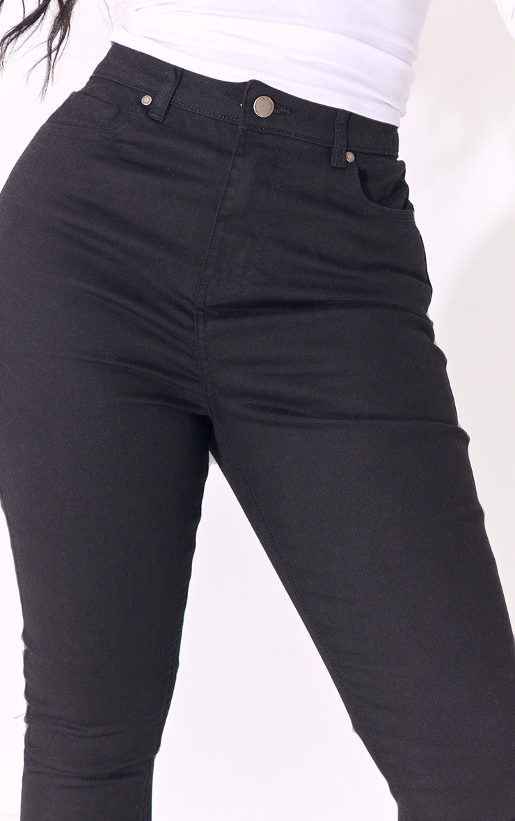 PRETTYLITTLETHING Shape Black High Waisted Super Stretch Denim Jeans