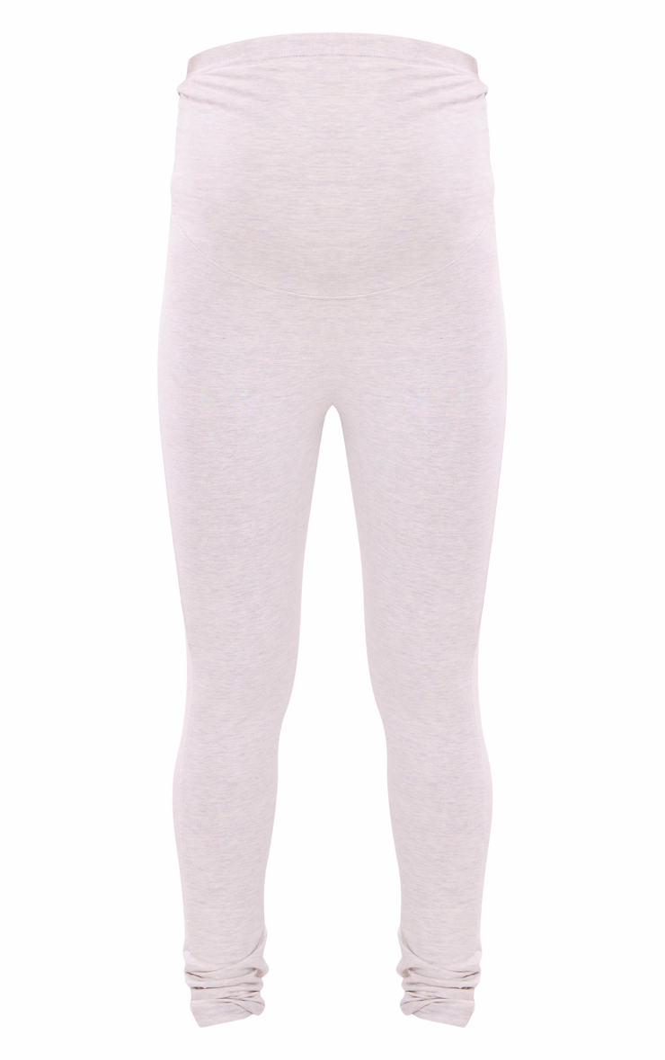 Maternity Oatmeal Marl Over The Bump Leggings