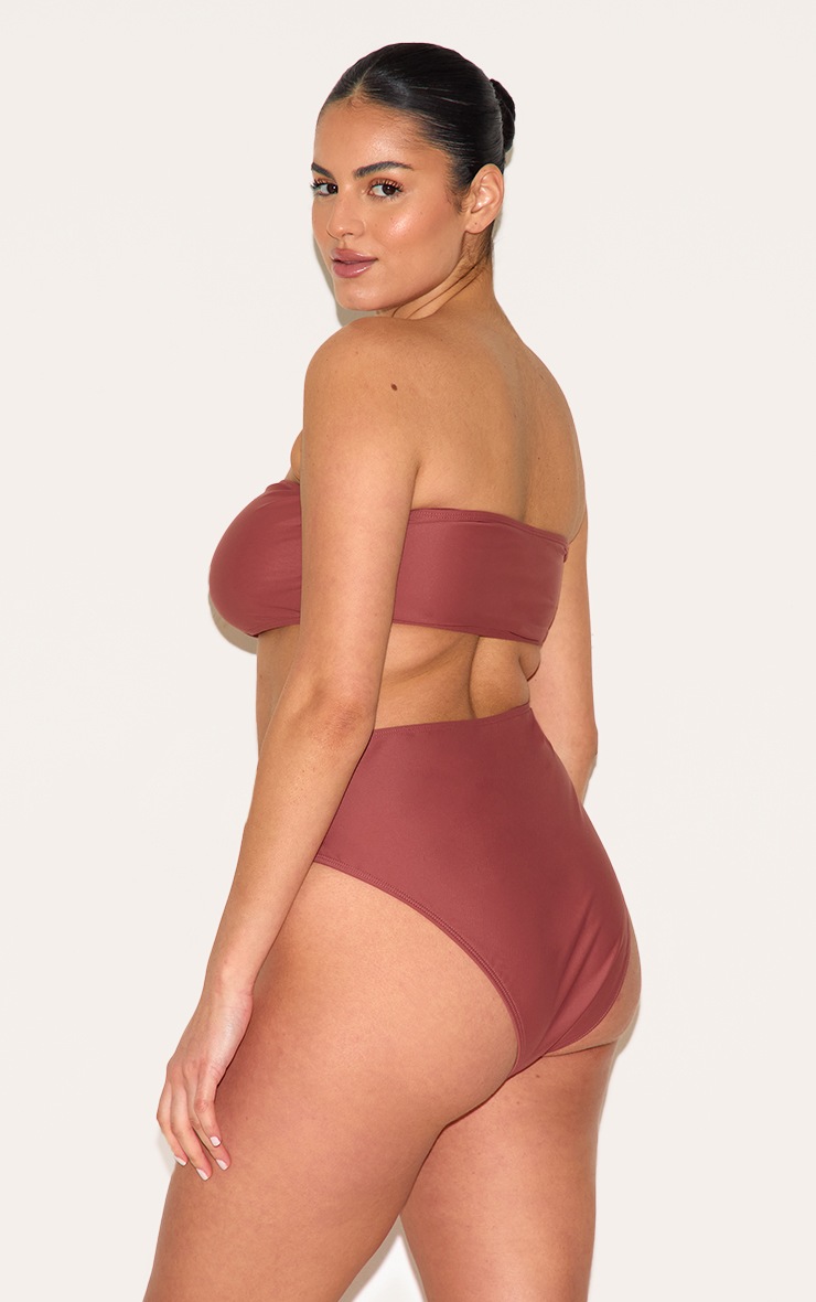 Plus Rust Basic Bandeau Bikini Top