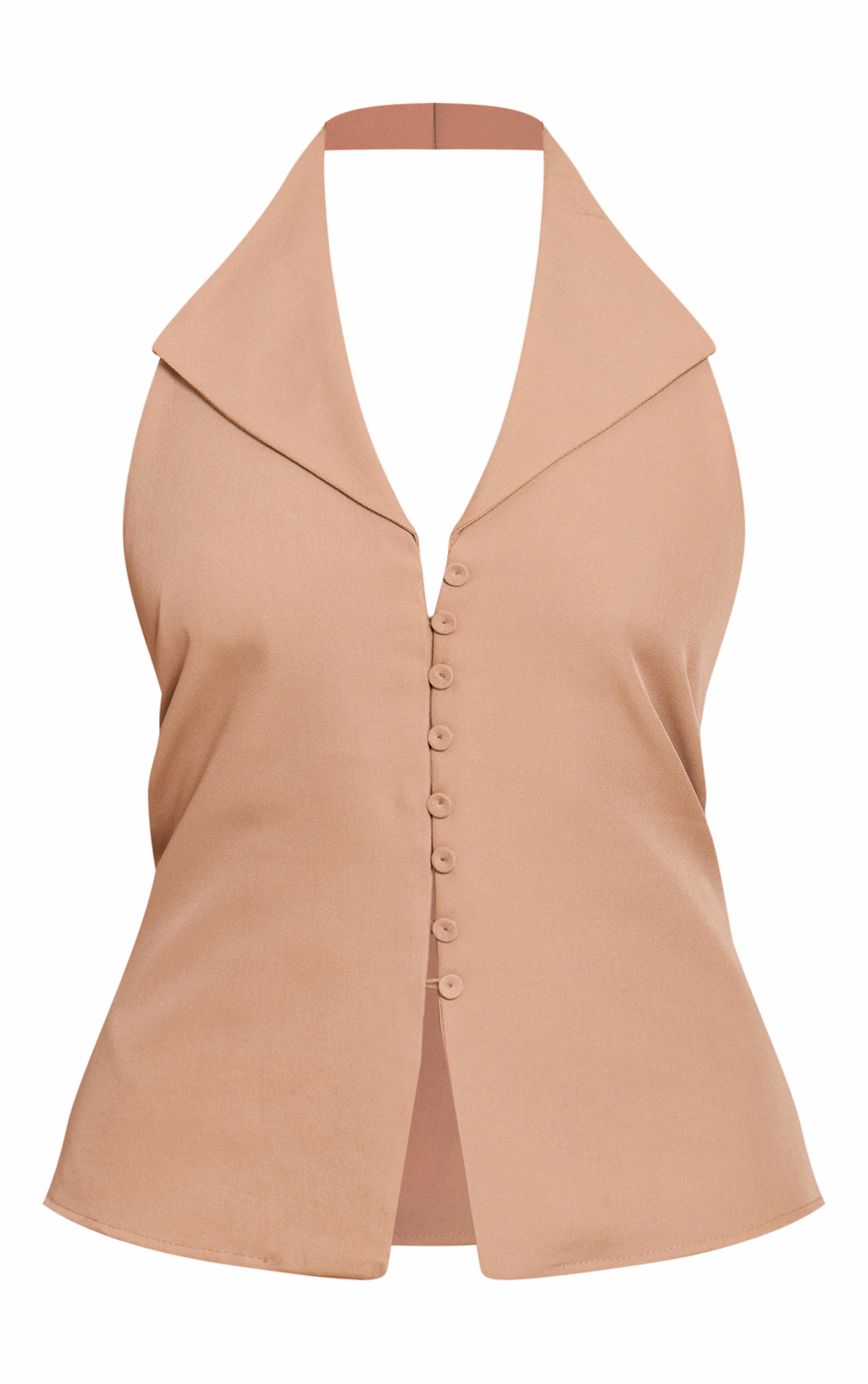 Mocha Collar Button Down Detail Romper