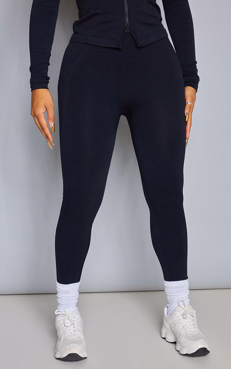 Shape Black Branded Gym Leggings