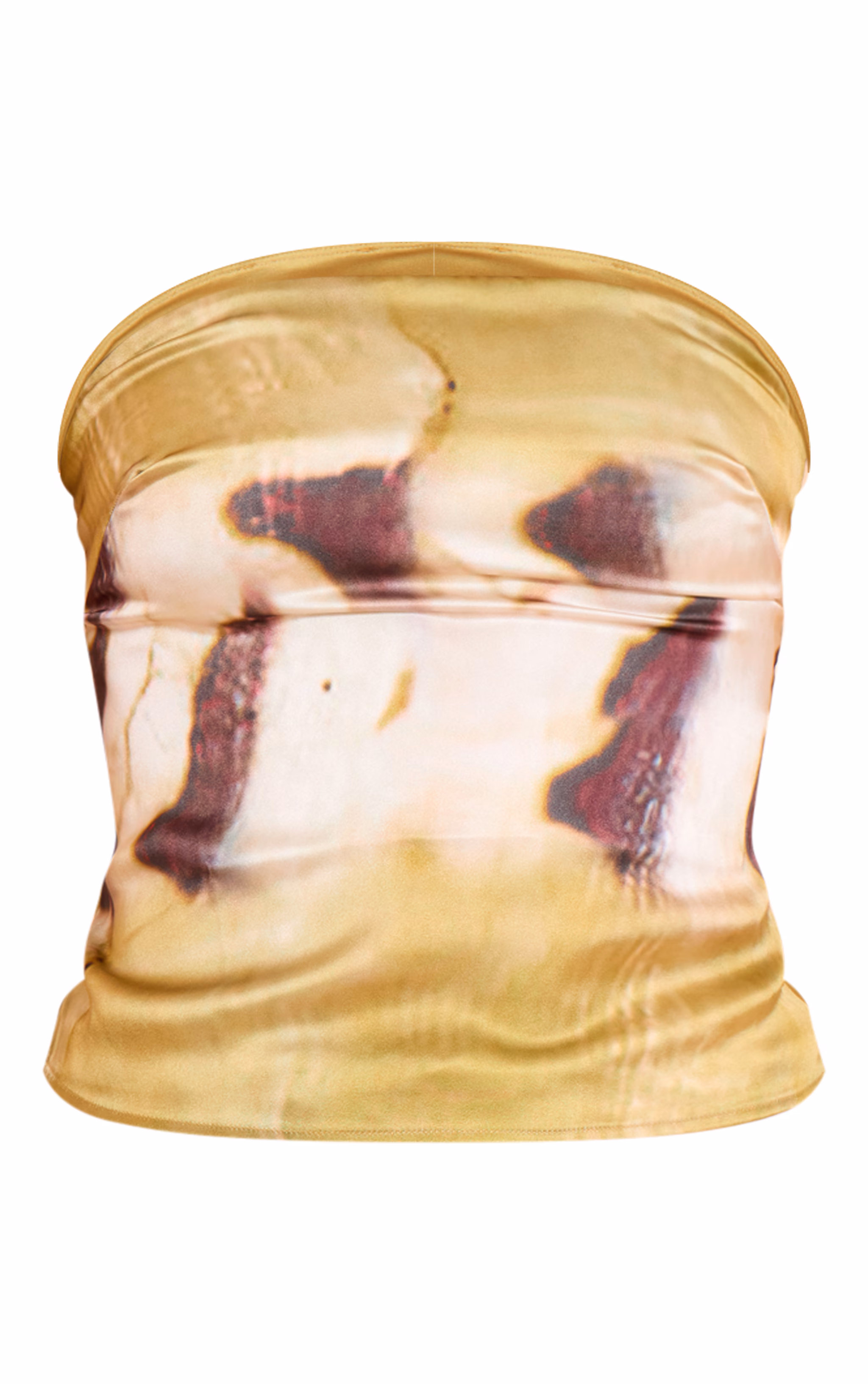 Lime Shell Print Bandeau Top