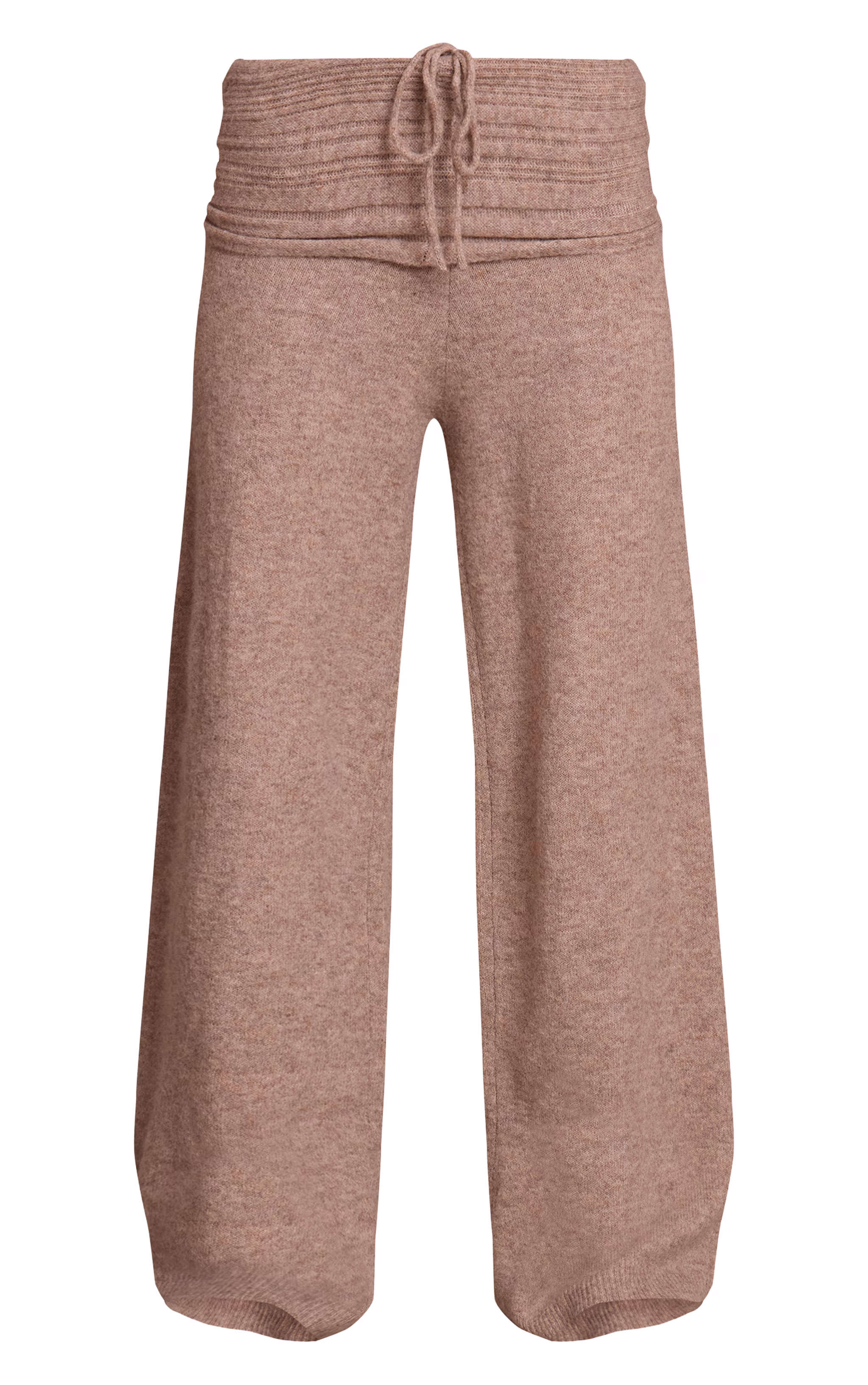 Mocha Rib Soft Knit Fold over Pant