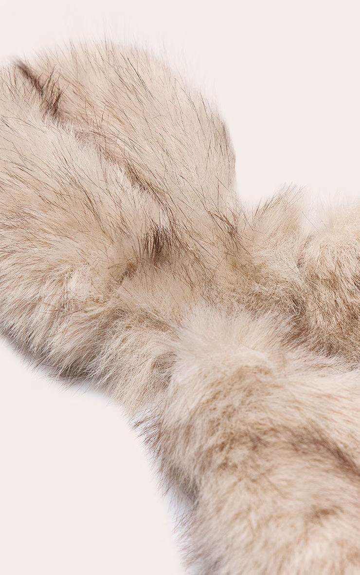 Mink Faux Fur Zipped Shoulder Bag