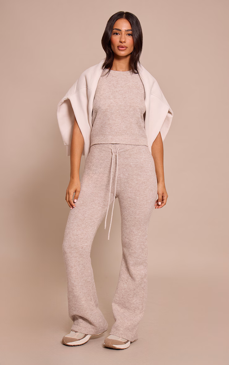 Petite Beige Knitted Vest Top