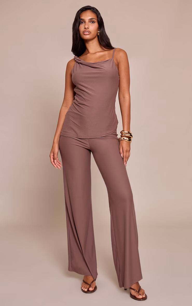 Mocha Soft Touch Straight Leg Pants