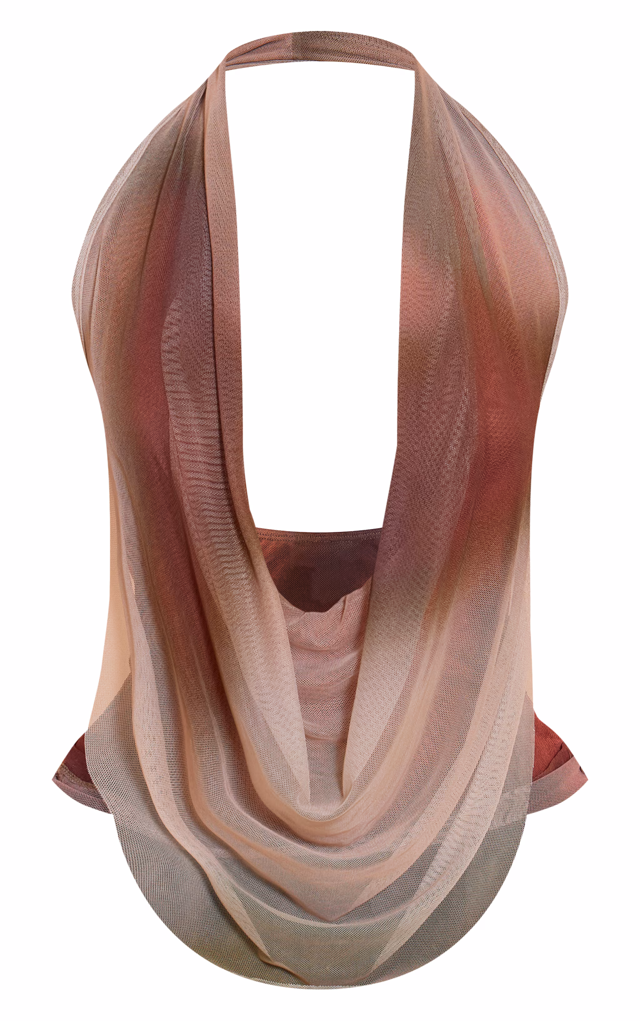 Multi Printed Mesh Halter Neck Top