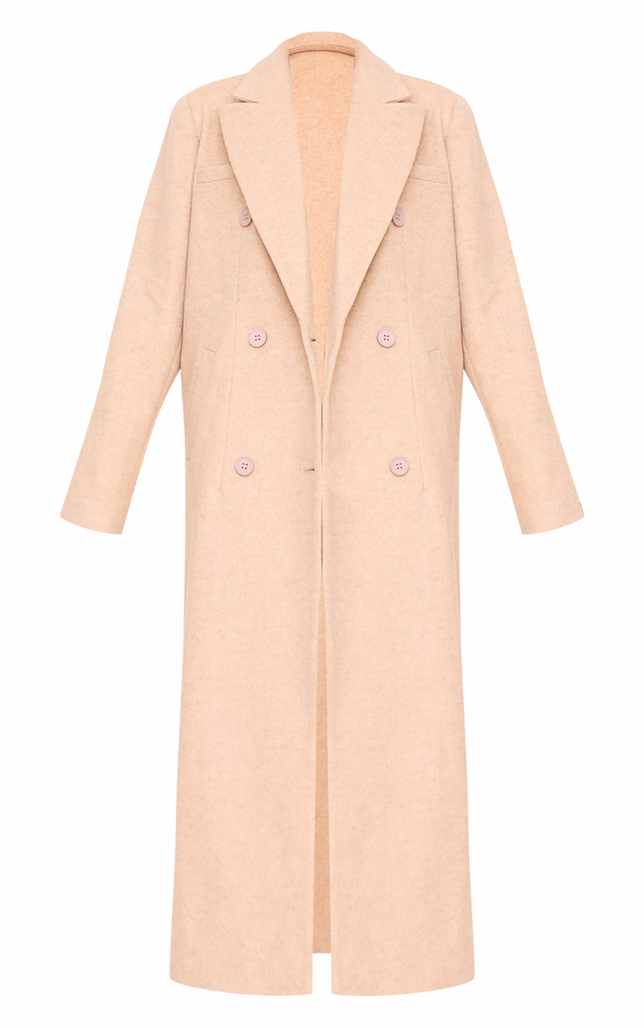 Stone Wool Look Oversized Drop Shoulder Maxi Coat