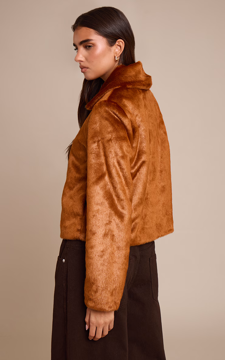 Fox Red Short Faux Fur Jacket