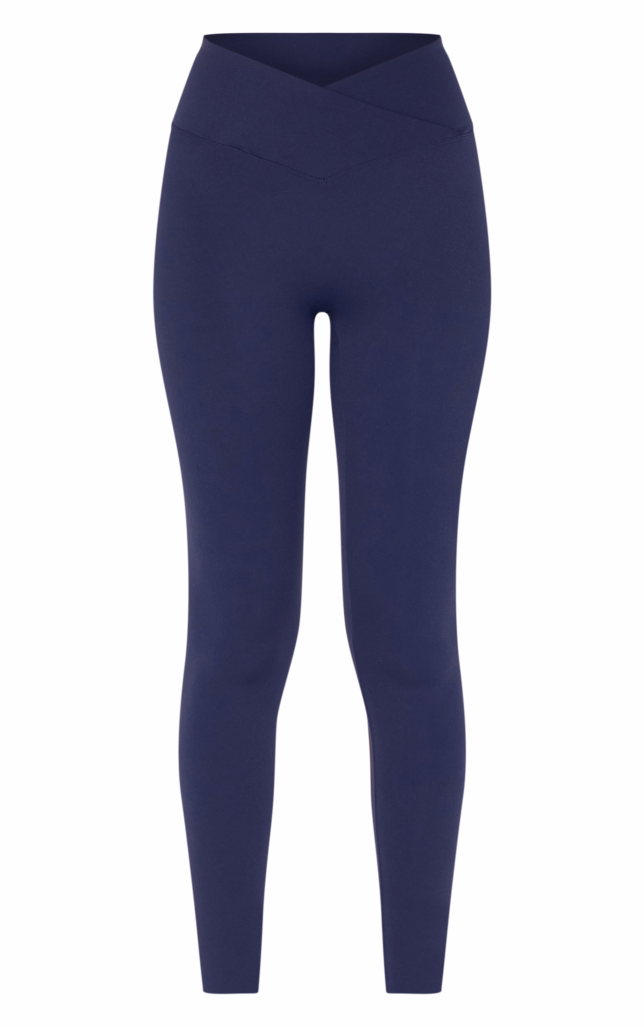 Navy Sculpt Wrap Waist Gym Leggings